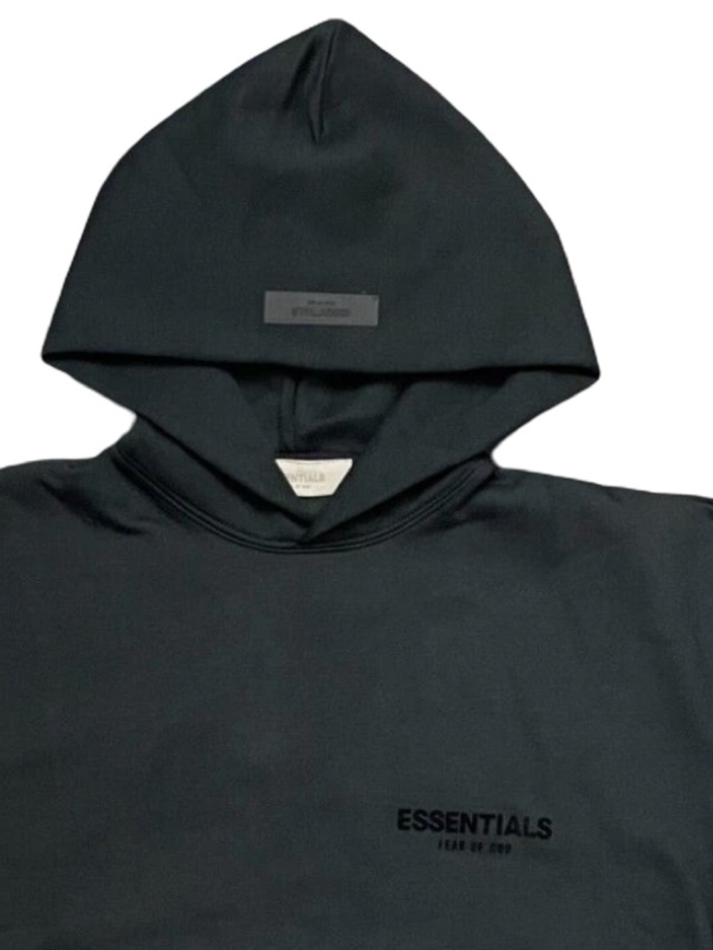 Fear of God Essentials Pullover Black Limo Hoodie Sweatshirt NWT Size L - Picture 3 of 7